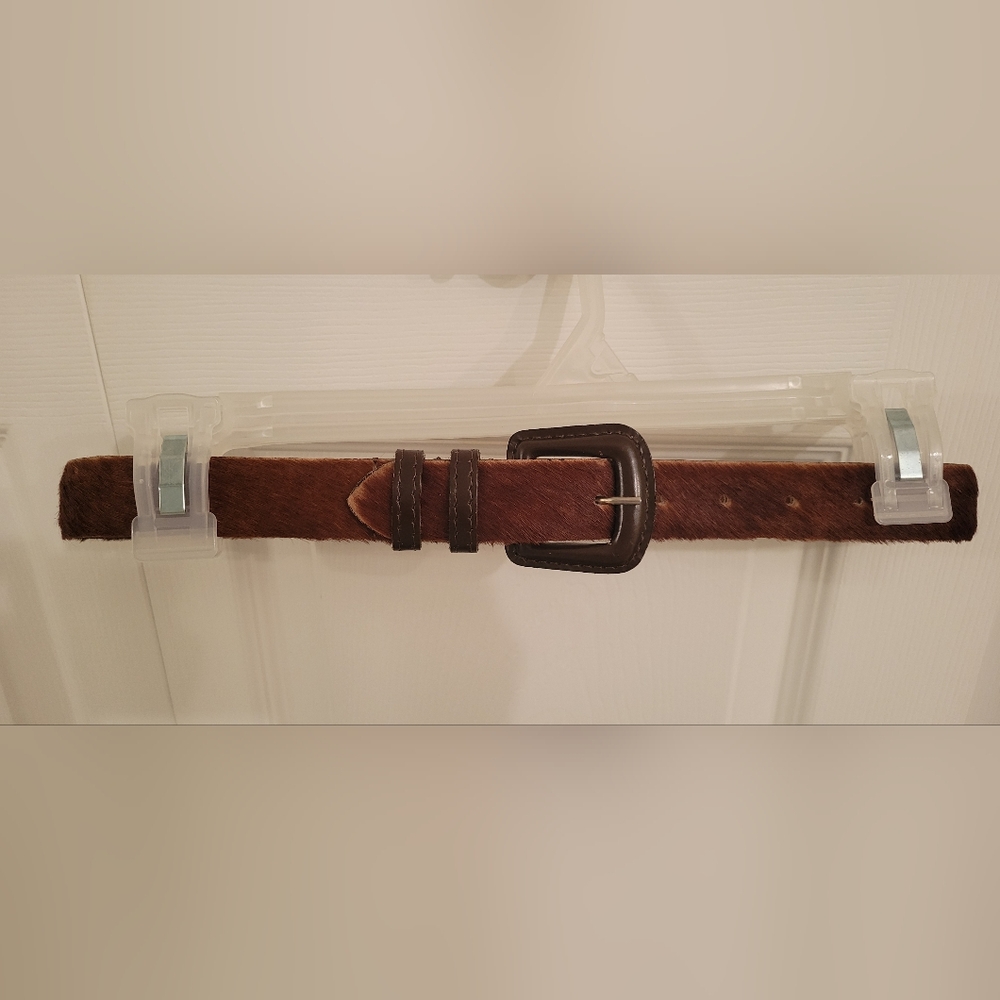 leather belt with fur